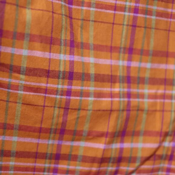 Telluride Women’s Bright Orange Plaid Capri Pants Size 10 NWT Y2K Streetwear - Picture 5 of 13